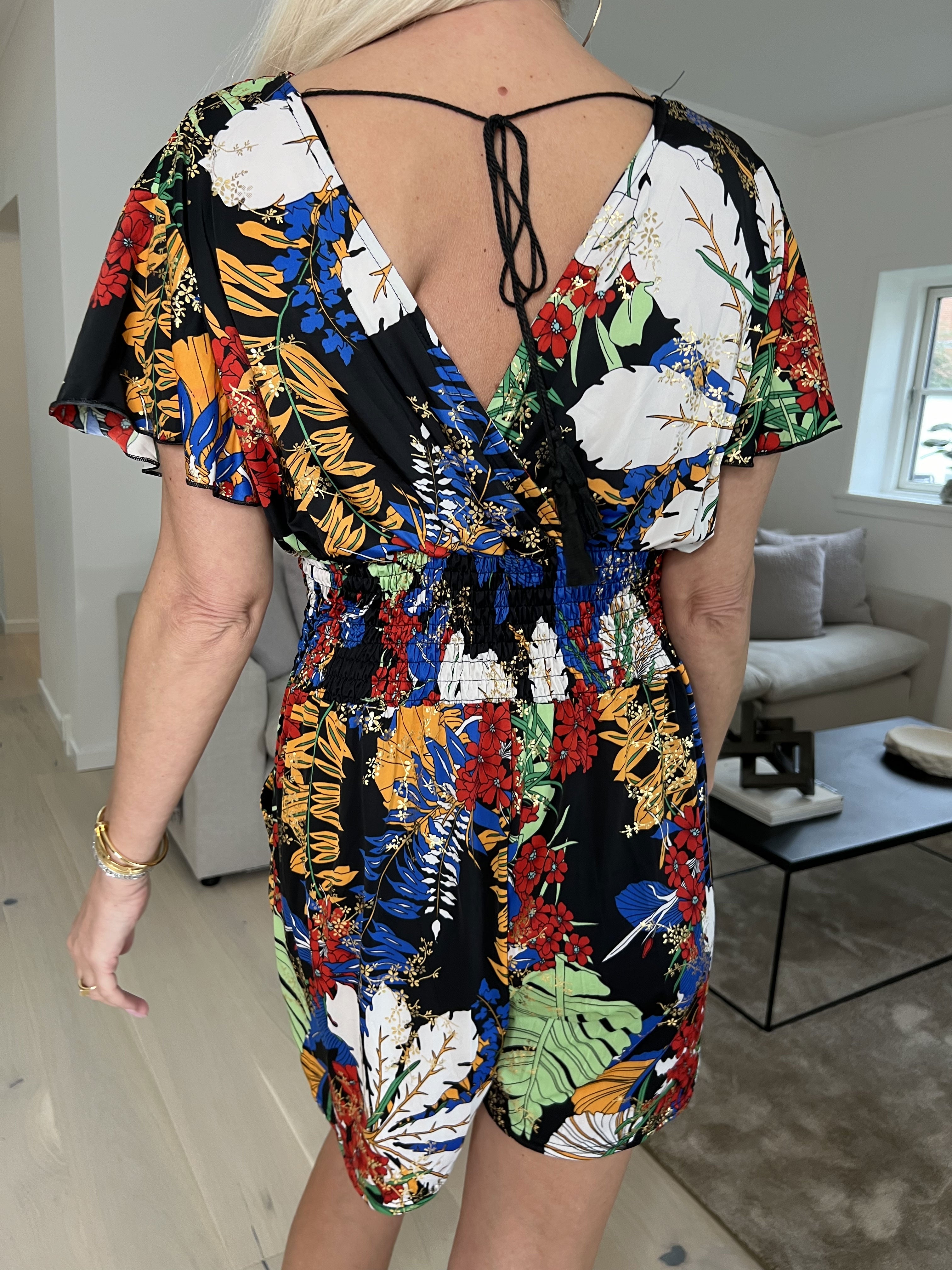 Pams Botanic Playsuit O/B - Mønstret elastisk buksedragt